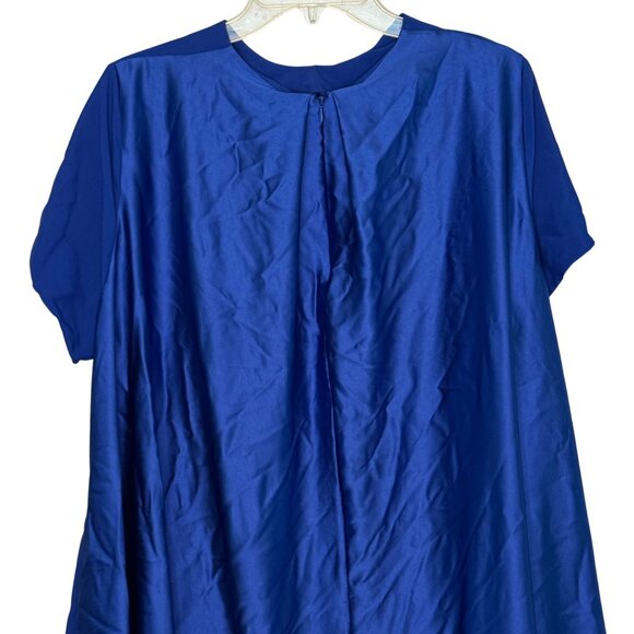 Banana Republic Aurelia Crepe Horizon Line Royal Blue Dress- Size Large (Tall) - Picture 8 of 10